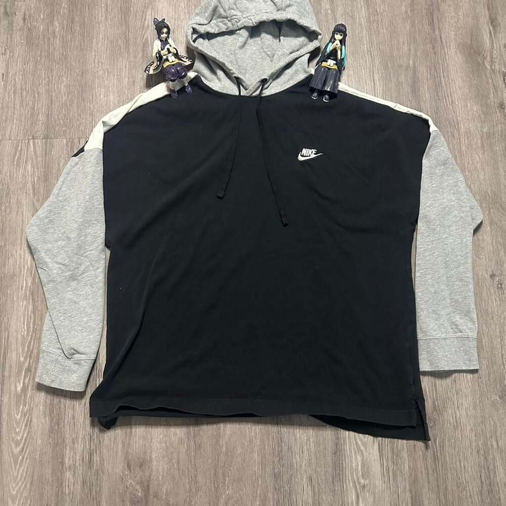 Nike Colorblock Hoodie - Black/Grey/White - Men's Size L - Like New